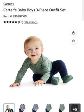 Carter's Green Dinosaur Top with Navy Pants and Green Booties
